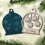Custom Name Christmas Family Gifts - Personalized 2 Layers Ornament