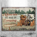 Custom Family Camping Memories Gifts - Personalized Metal Sign
