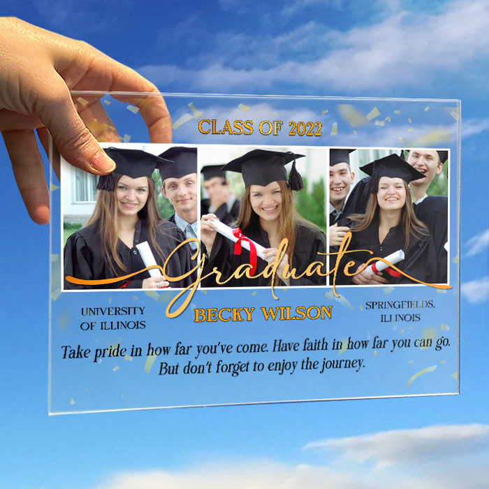 Custom Photo Graduation Gifts for Graduates - Personalized Acrylic Plaque