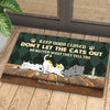 Don't Let The Cats Out - Personalized Decorative Mat - Gift For Pet Lovers