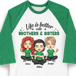 Custom Name Brothers and Sisters Gifts - Personalized Raglan Shirt