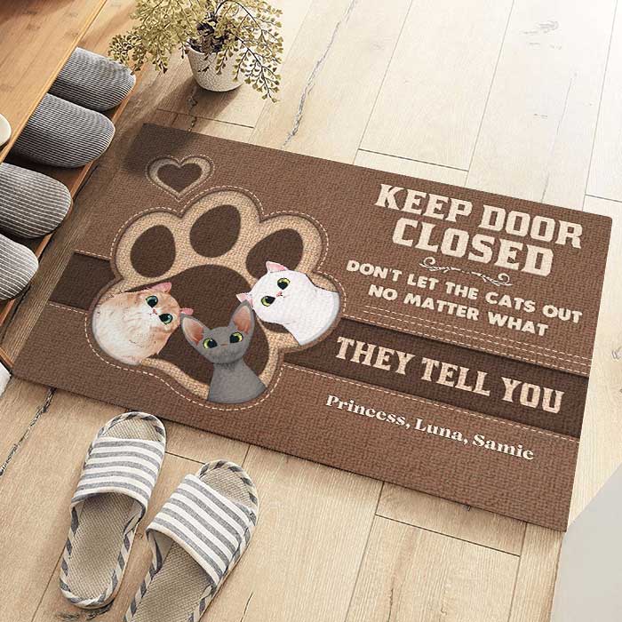 Welcome To Paw House - Personalized Decorative Mat - Gift For Pet Lovers