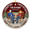 Annoying Each Other - Personalized Custom Round Shaped Ceramic Christmas Ornament - Gift For Couple, Husband Wife, Anniversary, Engagement, Wedding, Marriage Gift, Christmas Gift