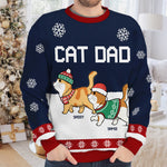 Custom Name Cat Mom Christmas Gifts for Women - Personalized Sweatshirt