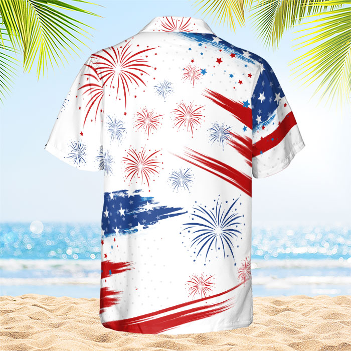 Custom Name Patriotic Dog Fourth of July Gifts for Dog Lovers - Personalized Hawaiian Shirt