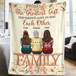 Custom Name Family Gifts for Sisters - Personalized Blanket