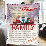 Custom Name Letter From Heaven Memorial Christmas Gifts - Personalized Blanket