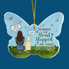 You're Forever In My Heart - Personalized Custom Butterfly Shaped Acrylic Christmas Ornament - Memorial Gift, Sympathy Gift, Christmas Gift