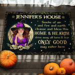 Custom Name Witch House Blessing Decor - Personalized Doormat