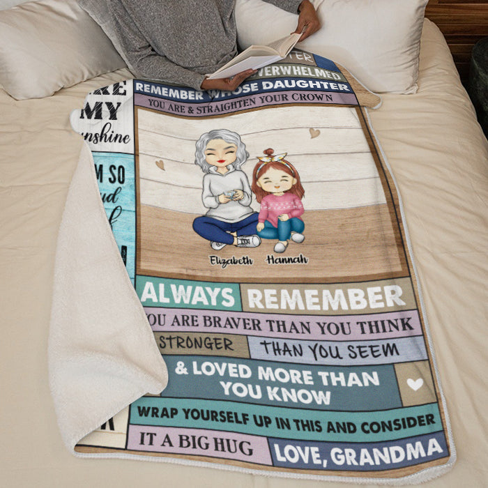 Custom Name Mother Daughter Gifts - Personalized Blanket