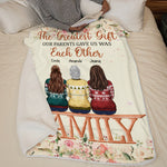 Custom Name Family Gifts for Sisters - Personalized Blanket