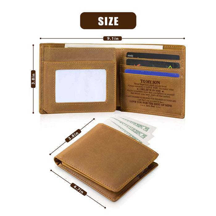 To My Son, Love You For The Rest Of My Life - Bifold Wallet - To My Son, Gift For Son, Son Gift From Dad And Mom, Birthday Gift For Son, Christmas Gift
