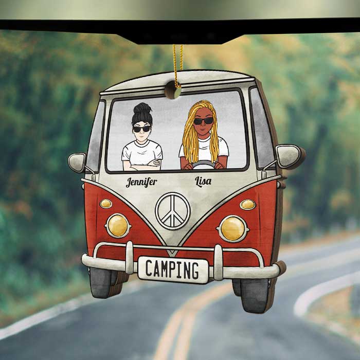 Custom Name Camping Couple Gifts - Personalized Ornament