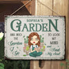 I Go Into The Garden To Find My Soul - Personalized Metal Sign