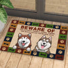 Beware Of Our Intensely - Personalized Decorative Mat - Gift For Dog Lovers, Dog Owners, Dog Gift, Gift For Pet Lovers