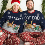 Custom Name Cat Mom Christmas Gifts for Women - Personalized Sweatshirt