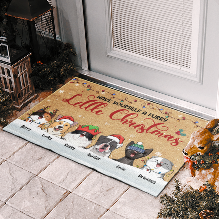 Custom Funny Christmas Pet Gifts for Dog and Cat Lovers - Personalized Doormat