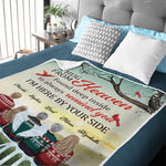 Custom Name Heaven Hug Memorial Family Gifts - Personalized Blanket