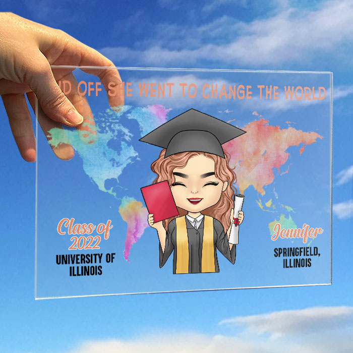 Custom Name Graduation Gifts for Her - Personalized Acrylic Plaque