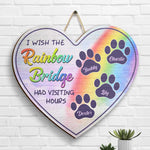 Custom Name Rainbow Bridge Pet Memorial Gifts - Personalized Wood Sign