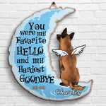 Custom Name Dog Memorial Decor - Personalized Wood Sign