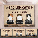 Custom Name Spoiled Cat Gifts for Cat Lovers - Personalized Doormat