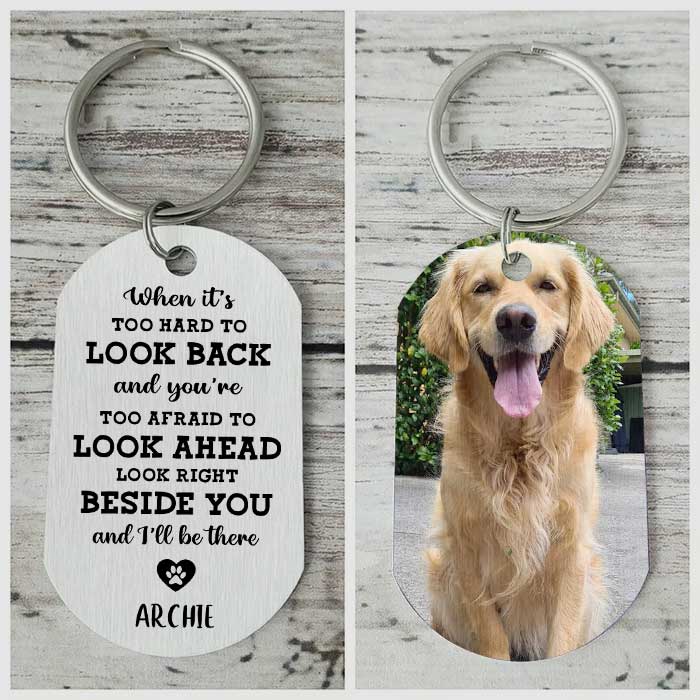 Custom Pet Photo Memorial Gifts for Dog Lovers - Personalized Keychain