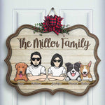 Custom Family Portrait Christmas Decor - Personalized Wood Sign