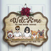 Welcome To The Dog's House - Gift For Dog Lovers - Personalized Shaped Door Sign