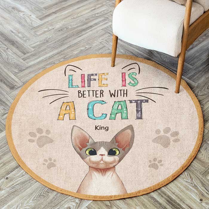 Custom Name Cat Lover Gifts - Personalized Rug