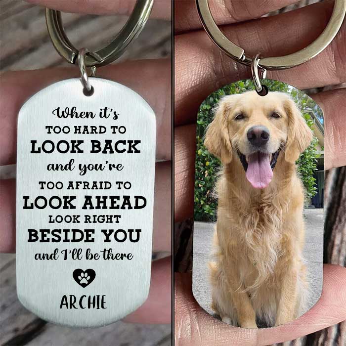 Custom Pet Photo Memorial Gifts for Dog Lovers - Personalized Keychain