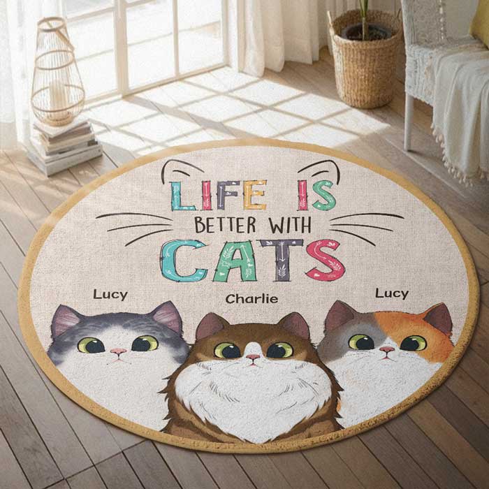 Custom Name Cat Lover Gifts - Personalized Rug