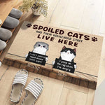 Custom Name Spoiled Cat Gifts for Cat Lovers - Personalized Doormat