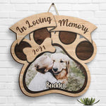 Custom Pet Photo Dog Memorial Decor - Personalized Wood Sign