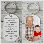 Custom Photo Memorial Grandpa Keepsake Gifts - Personalized Keychain