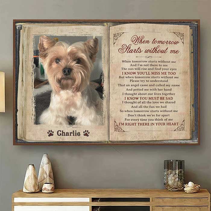 Custom Pet Photo Memorial Gifts for Dog Lovers - Personalized Poster
