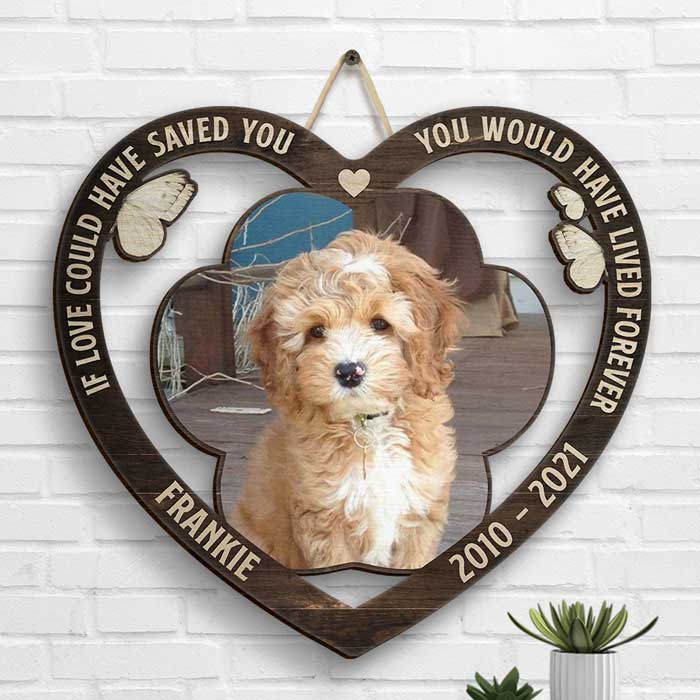 Custom Pet Photo Memorial Decor - Personalized Wood Sign