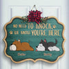 All Guests Must Be Approved By Sleeping Dogs - Personalized Shaped Wood Sign