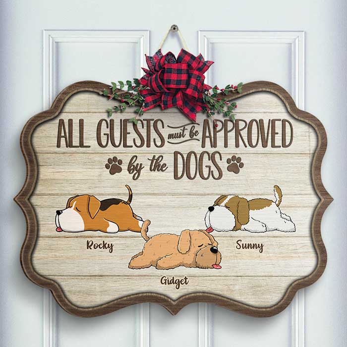 Custom Name Dog Lover Christmas Decor - Personalized Wood Sign