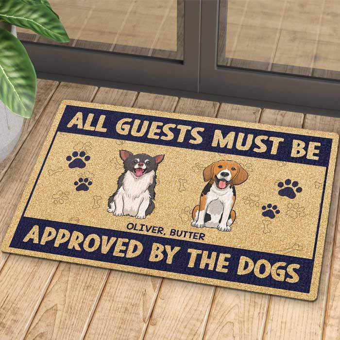 Custom Name Dog Approved Gifts for Dog Lovers - Personalized Doormat