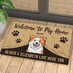 Custom Name Dog Family Welcome Home Gifts - Personalized Doormat