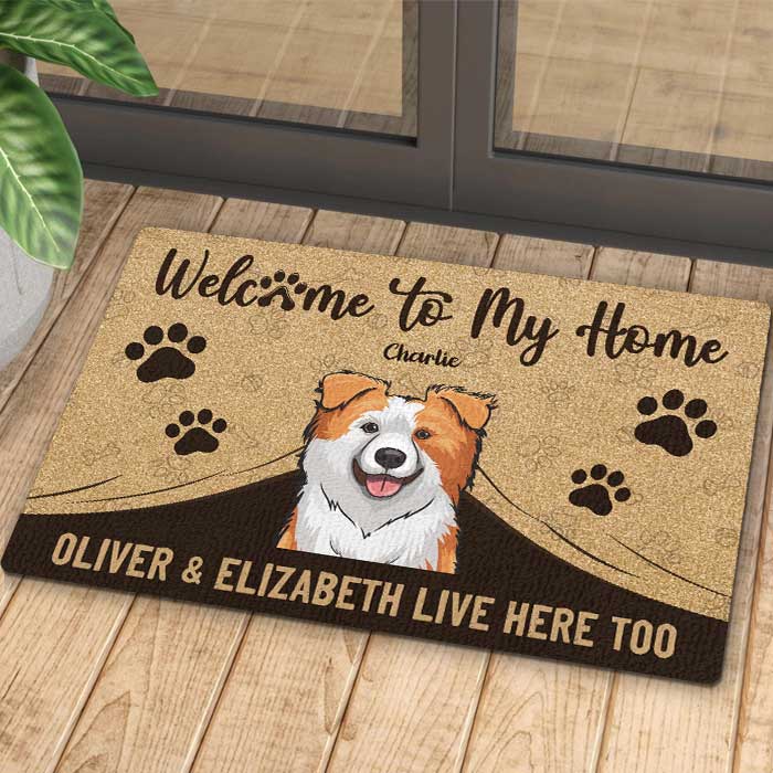 Custom Name Dog Family Welcome Home Gifts - Personalized Doormat