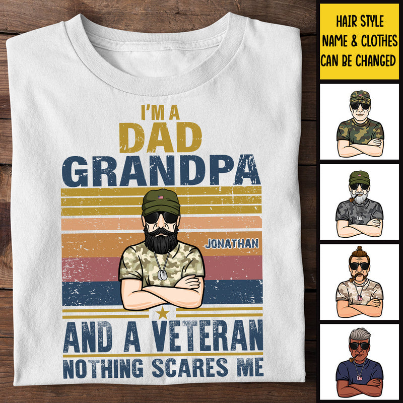 Custom Name Dad Grandpa Veteran Gifts - Personalized Apparel