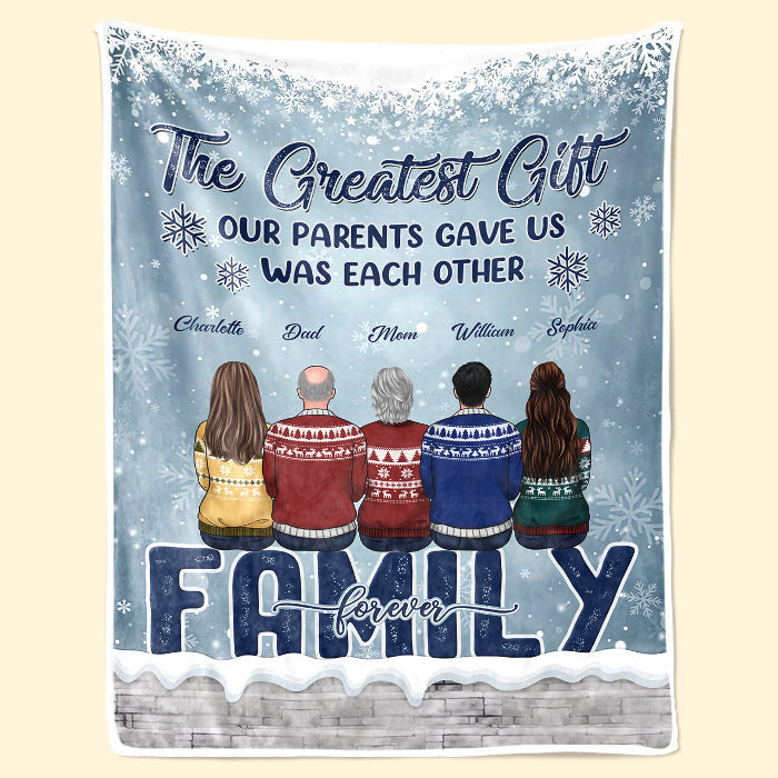Custom Name Christmas Family Gifts - Personalized Blanket