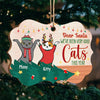 Santa, We've Been Very Good Cats - Personalized Custom Benelux Shaped Wood Christmas Ornament - Gift For Pet Lovers, Christmas Gift
