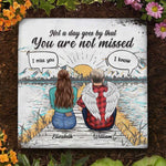 Custom Name Angel Memorial Lake Scene Gifts - Personalized Memorial Stone