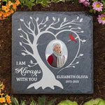 Custom Photo Memorial Tree Decor - Personalized Memorial Stone