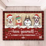 Custom Name Christmas Pet Gifts for Dog and Cat Lovers - Personalized Doormat