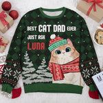 Custom Name Christmas Gifts for Cat Dads - Personalized Sweatshirt