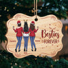 Besties Forever And Always - Personalized Custom Benelux Shaped Wood Christmas Ornament - Gift For Bestie, Best Friend, Sister, Birthday Gift For Bestie And Friend, Christmas Gift